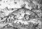 BRUEGEL, Pieter the Elder Big Fishes Eat Little Fishes g oil